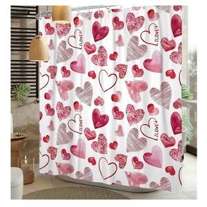 💖🫧🛁🫧💖Heart Pattern Shower Curtain/Backdrop/Room Divider/Curtain/Decor